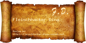 Fleischhacker Dina névjegykártya
